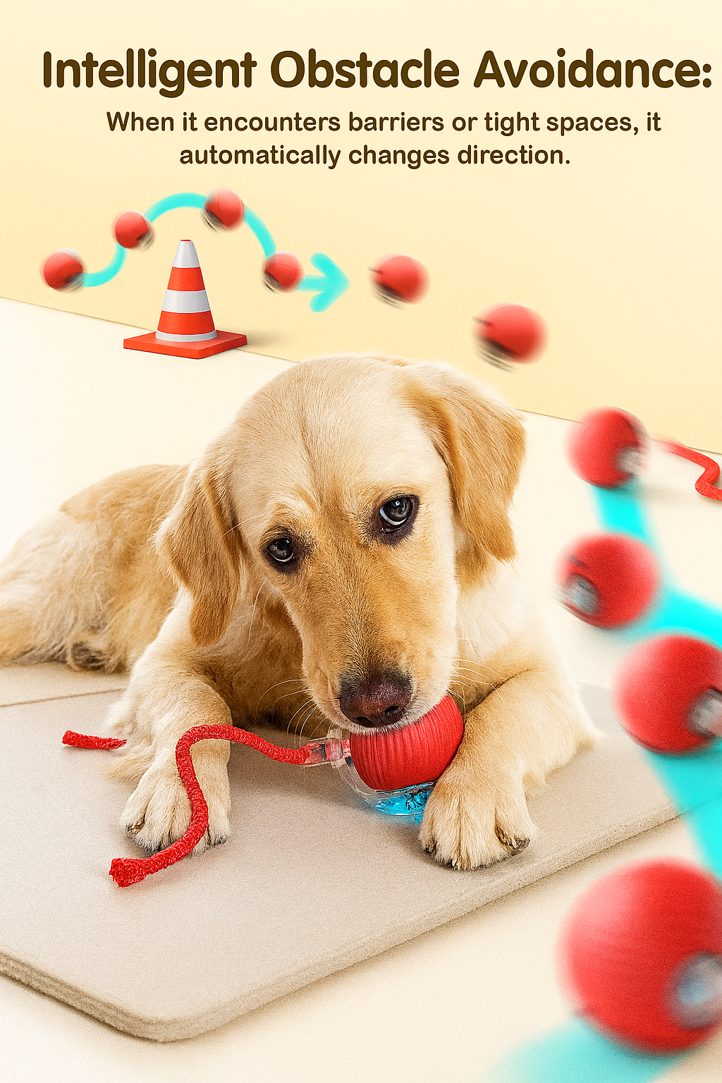Automatic Rolling Ball with Tail