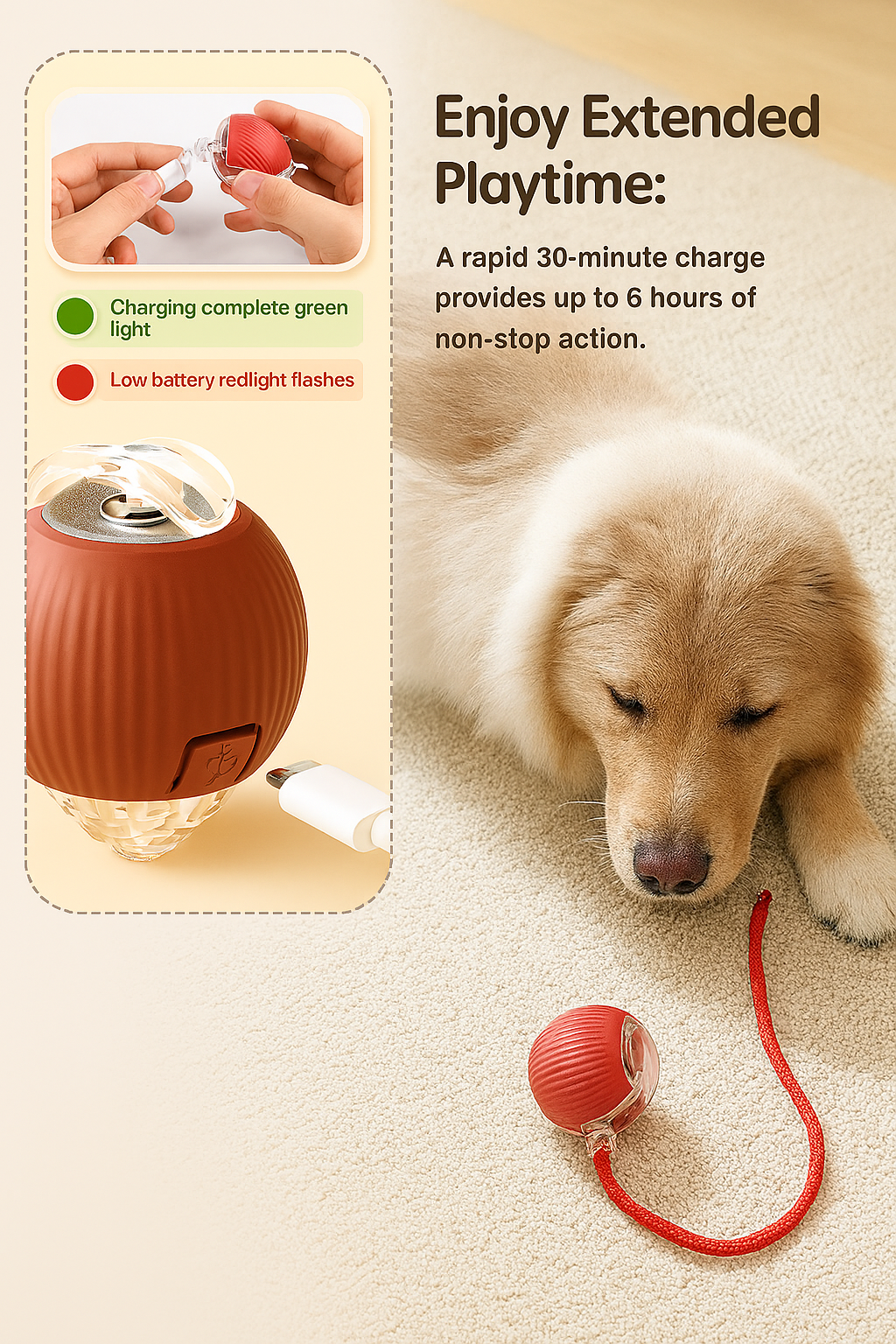 Automatic Rolling Ball with Tail
