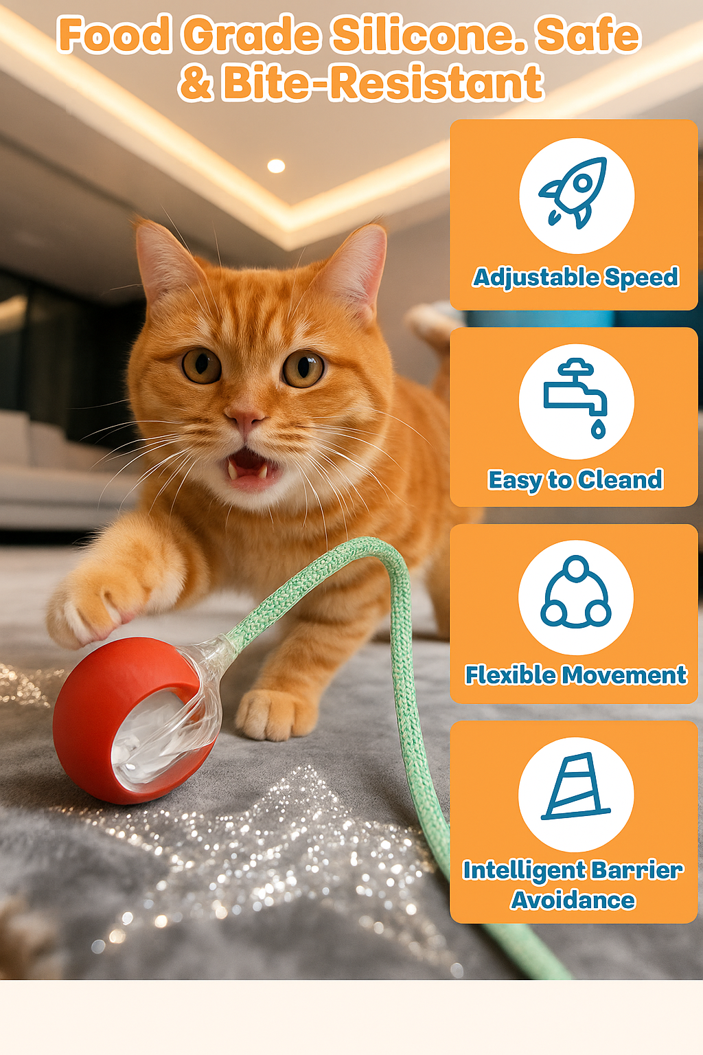 Automatic Rolling Ball with Tail