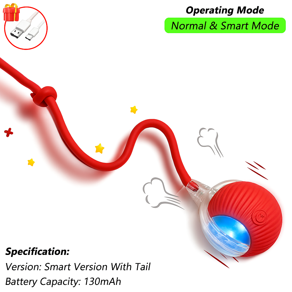 Automatic Rolling Ball with Tail