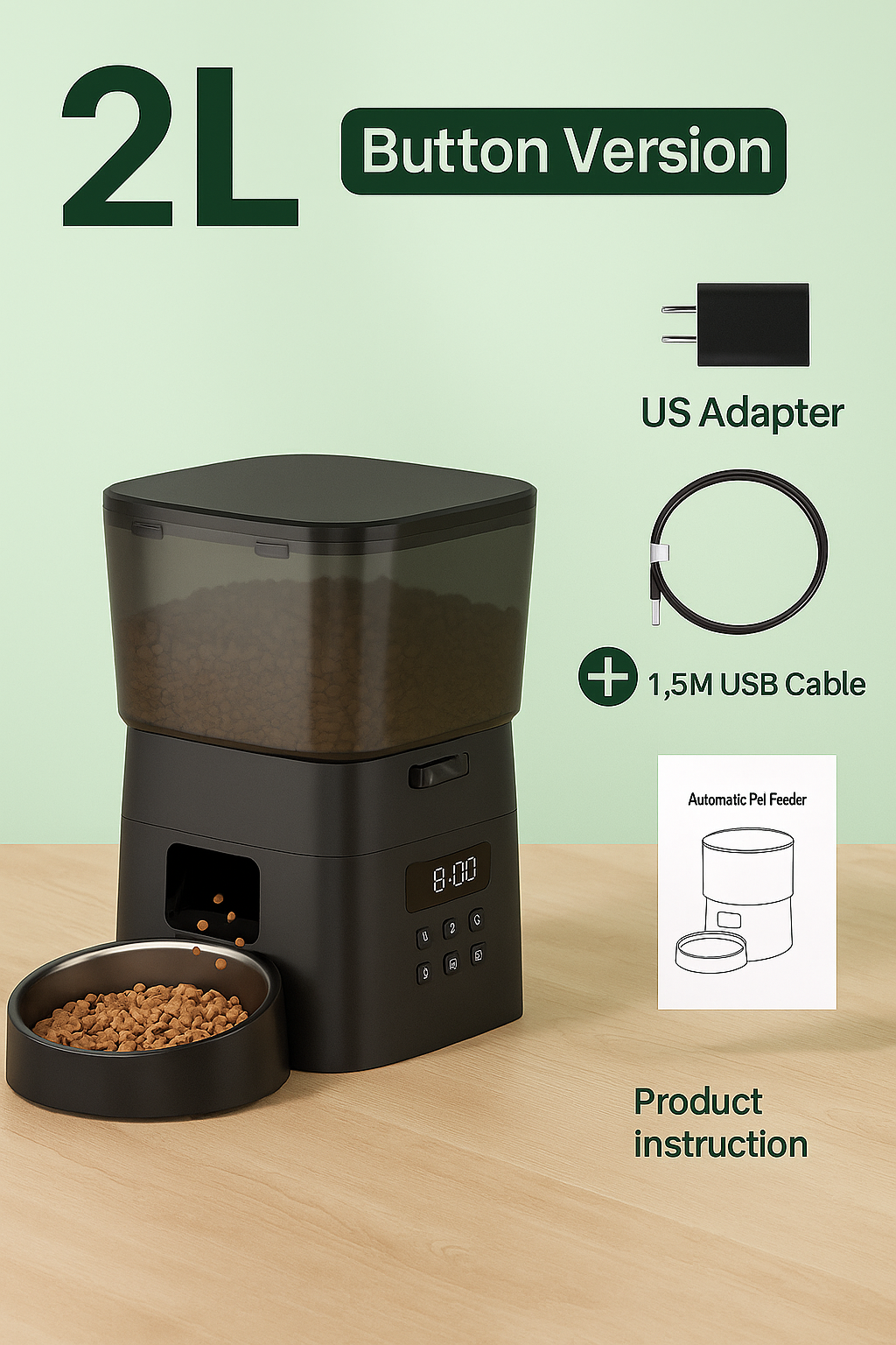 Automatic Pet Feeder Button Version