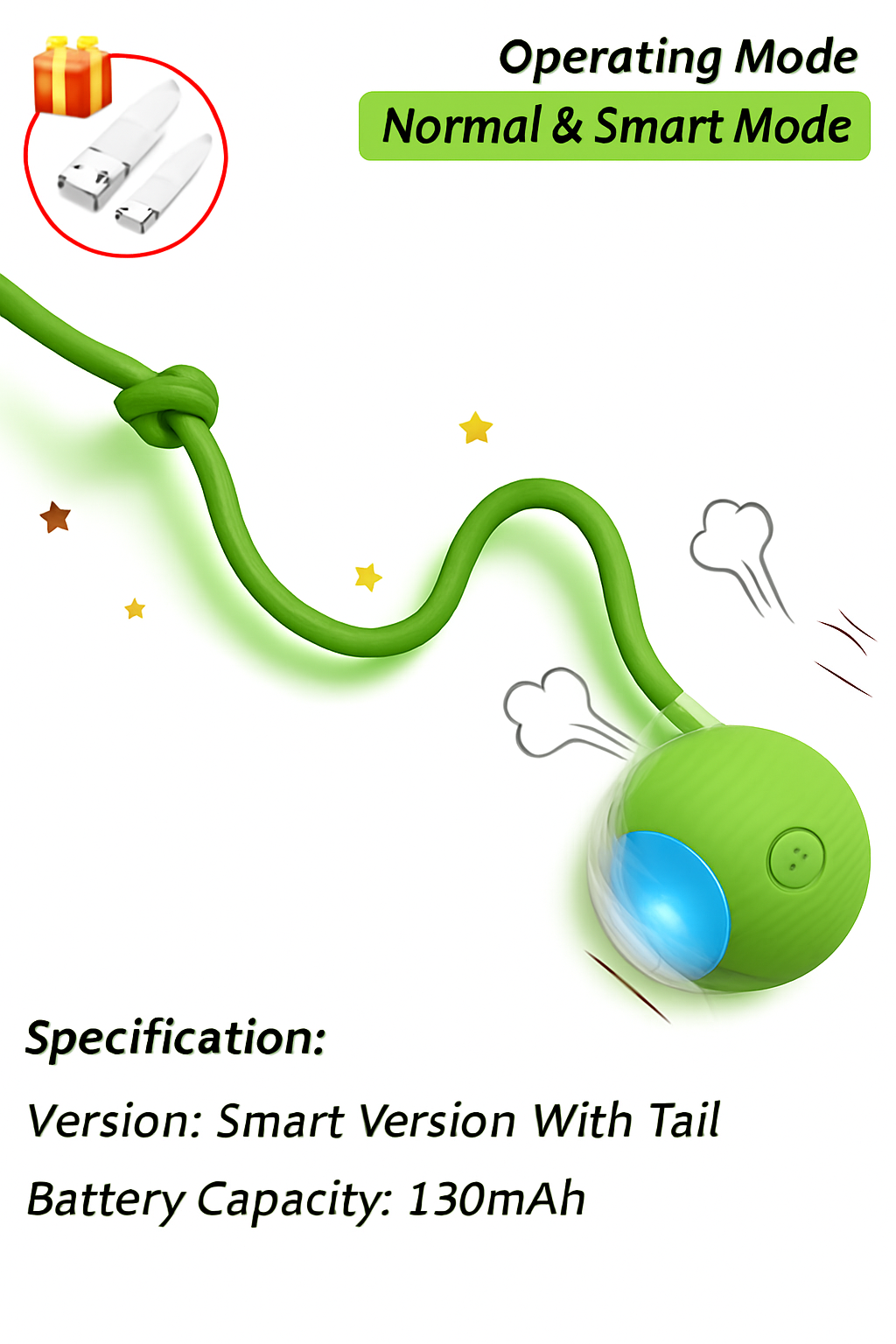 Automatic Rolling Ball with Tail