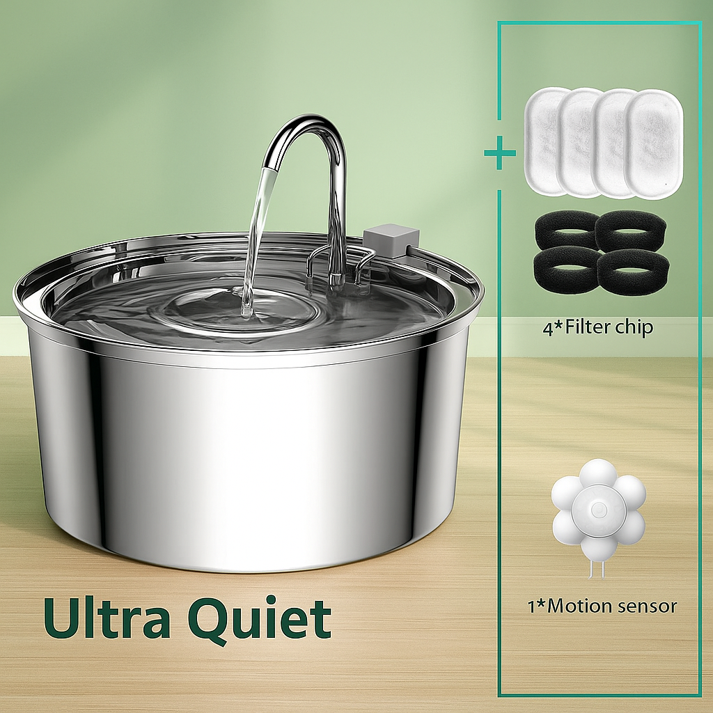 Automatic Water Fountain for Cats and Dogs