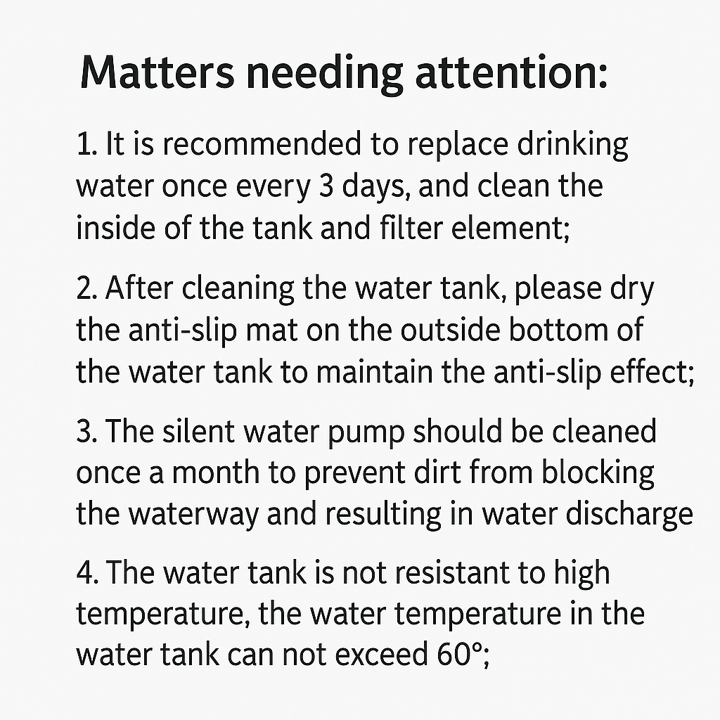 Cat Water Fountain Auto Recirculate