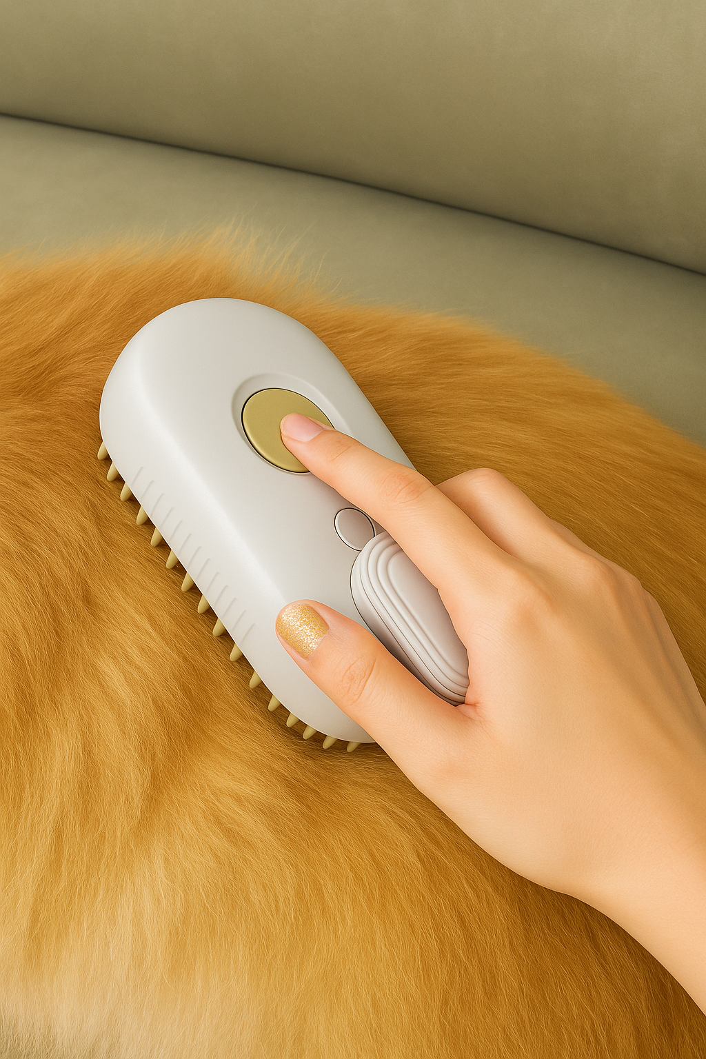 Pet Spray Massage Brush – Massaging Brush with Spray and One-Button Hair Removal