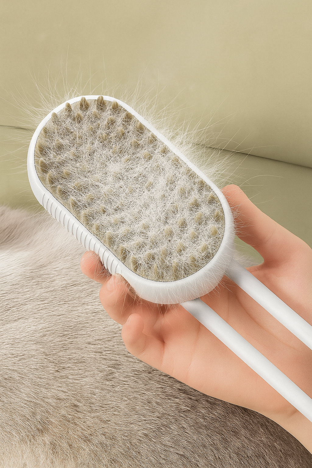 Pet Spray Massage Brush – Massaging Brush with Spray and One-Button Hair Removal