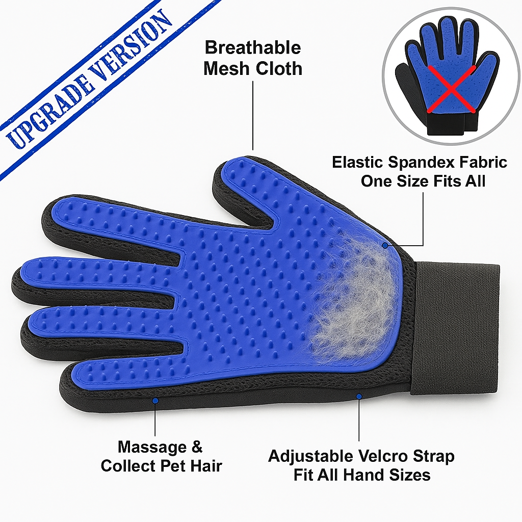 Silicone Pet Grooming Gloves