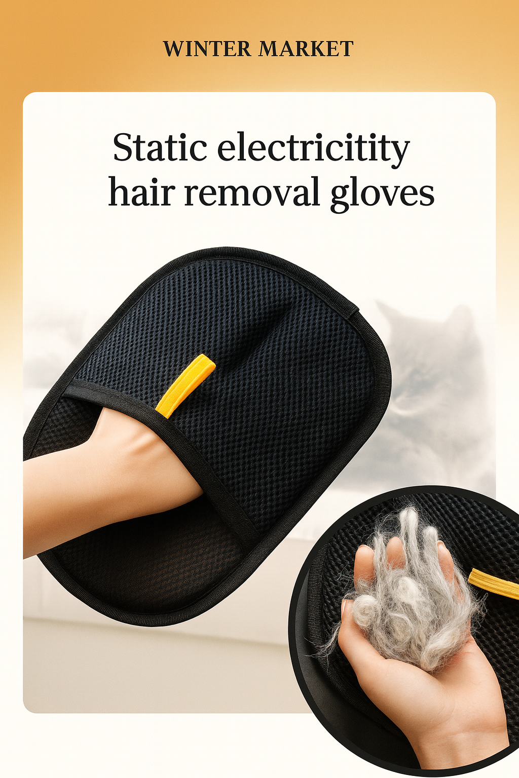 Electrostatic Hair Removal Gloves