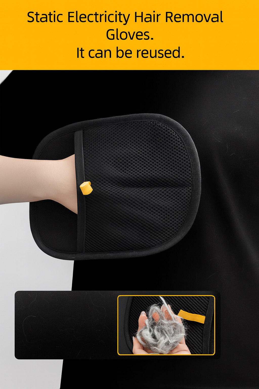 Electrostatic Hair Removal Gloves