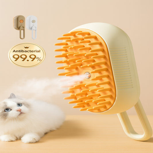 Pet Spray Massage Brush – Massaging Brush with Spray and One-Button Hair Removal